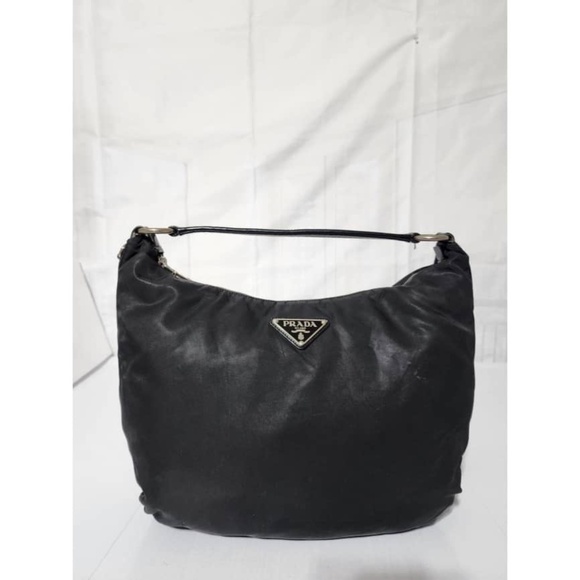 Authentic PRADA Tessuto Nylon Saffiano Sacca Shoulder Bag Black - Picture 15 of 16